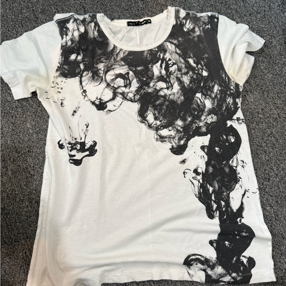 Rag & Bone Monochrome Abstract Tee